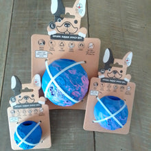 Load image into Gallery viewer, Dog's Life Natural Rubber Ball Dog Toy Blue