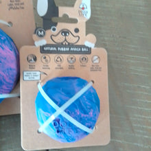 Load image into Gallery viewer, Dog's Life Natural Rubber Ball Dog Toy Blue