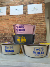 Load image into Gallery viewer, Dog’s Life Stainless Steel Dog Food or Water Bowl – Medium 1020ml 3 Fun Designs