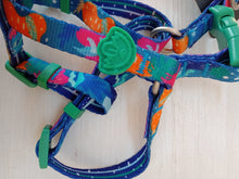 Load image into Gallery viewer, Dog&#39;s Life Designer Pooch Step In Harness Under the Sea Blue
