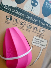 Load image into Gallery viewer, Dog's Life Natural Rubber Stuffable Treat Hider Hot Pink 2 sizes
