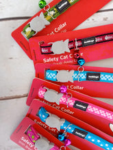 Load image into Gallery viewer, Red Dingo Safety Cat Collar Stars White on Turquoise