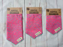 Load image into Gallery viewer, Dog's Life Chaotic Zig Zag Pink Bandana 3 Sizes
