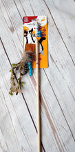 Load image into Gallery viewer, Cat&#39;s Life Dangler Teaser with Guinea Fowl Feather for cats to hunt and chase enrichment toy
