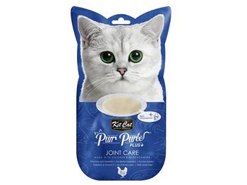 Kit Cat Purr Puree Plus+ Joint Care Sachet Chicken or Tuna and Glucosamine (4 x 15g sachets)