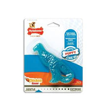 Load image into Gallery viewer, Nylabone Chicken Flavour Dinosaur Dental Chew Toy Puppy 0-11 kg