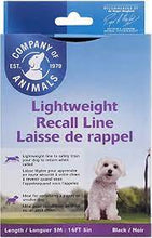 Load image into Gallery viewer, Company of Animals Lightweight Recall Line 5m Black