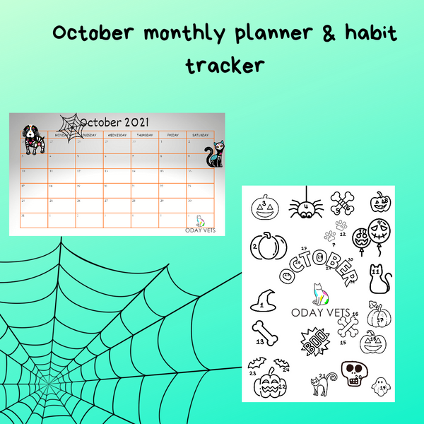 October Monthly Planner & Habit Tracker Perfect For Dog Training