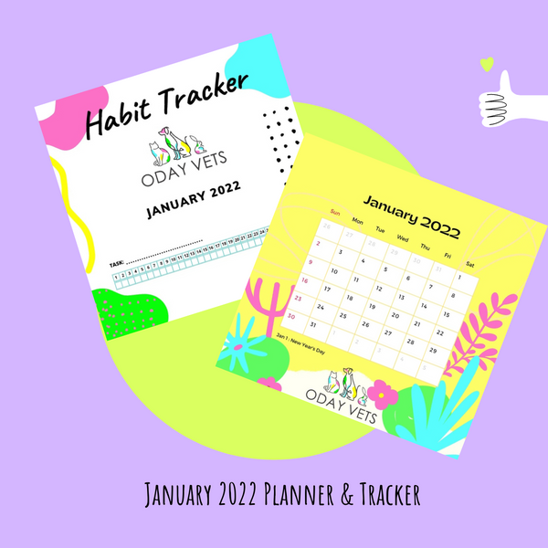 Let's Get Organised - January 2022 Monthyl Planner & Habit Tracker