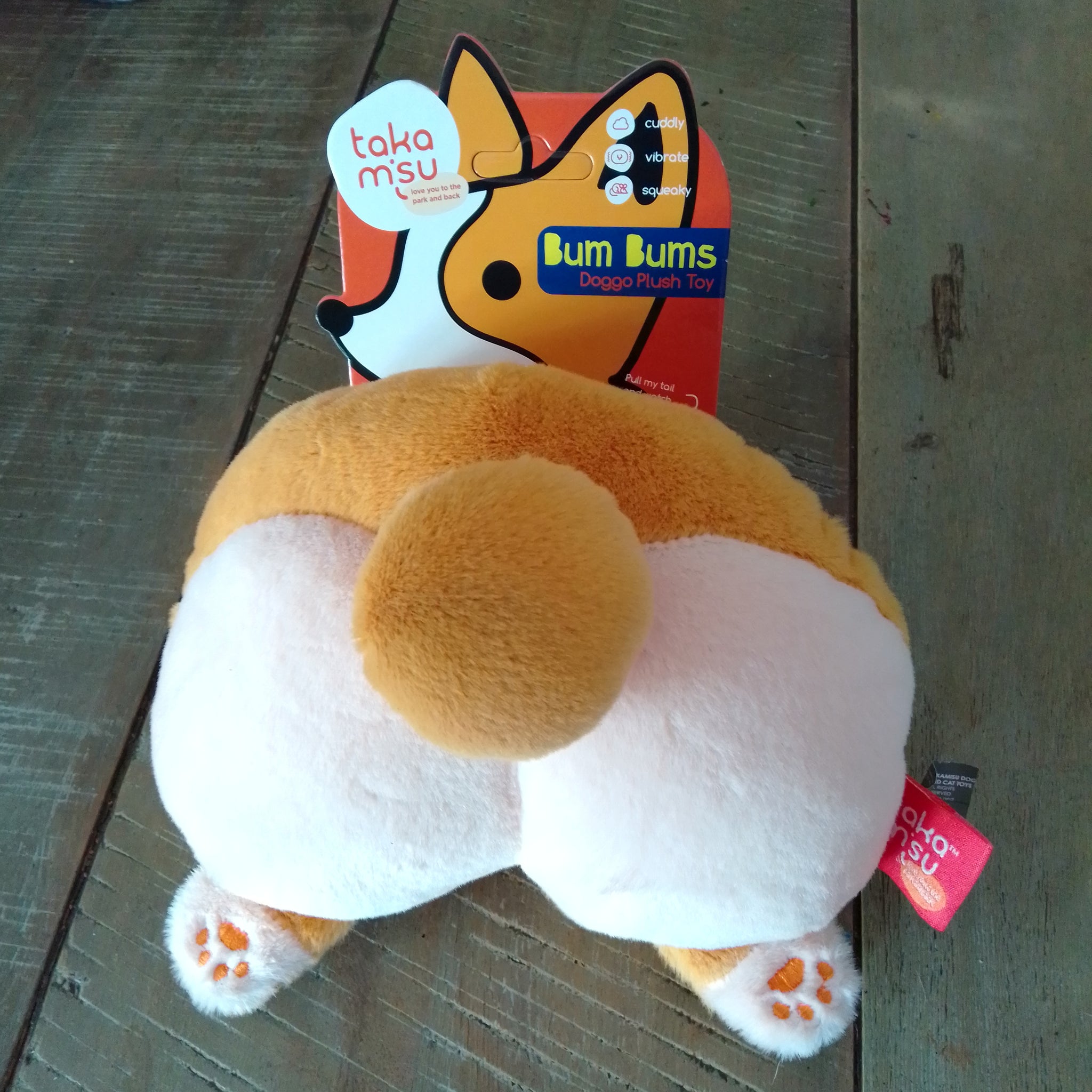 Taka Misu TKM Bum Bums Vibrating Dog Plush Toy Oday Vets Taka Misu TKM Bum Bums Vibrating Dog Plush Toy Oday Vets