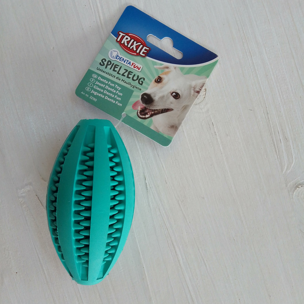 Trixie Dental Fun Rugby Ball Mint Dog Toy