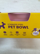 Load image into Gallery viewer, Dog’s Life Stainless Steel Dog Food or Water Bowl – Medium 1020ml 3 Fun Designs
