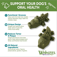 Load image into Gallery viewer, Whimzees Wellness Large Alligator All natural Dog Chew Treat 6 piece Value Bag
