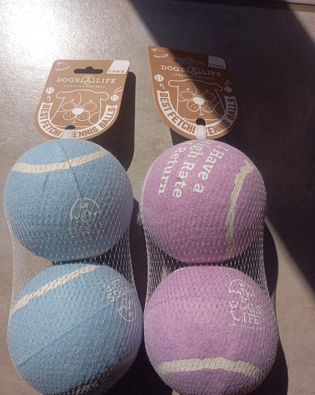 Dog's Life Best Fetch-It Tennis Balls Pack of 2 Large Balls