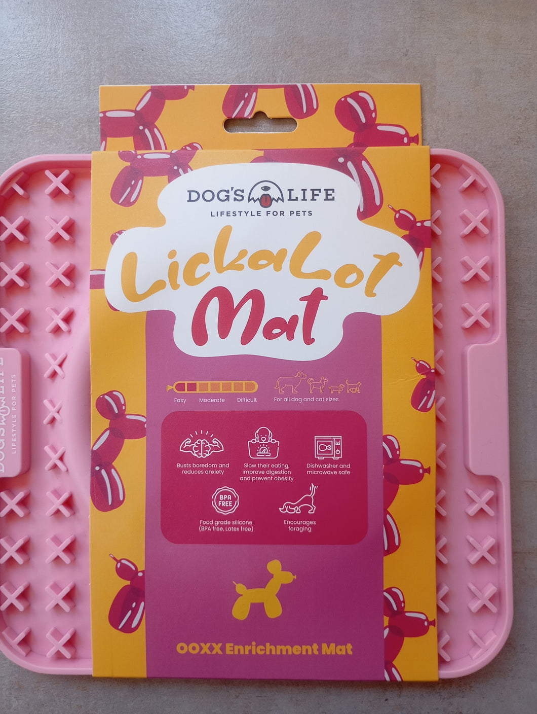 Dog's Life Lickalot OOXX Enrichment Mat for Dogs and Cat