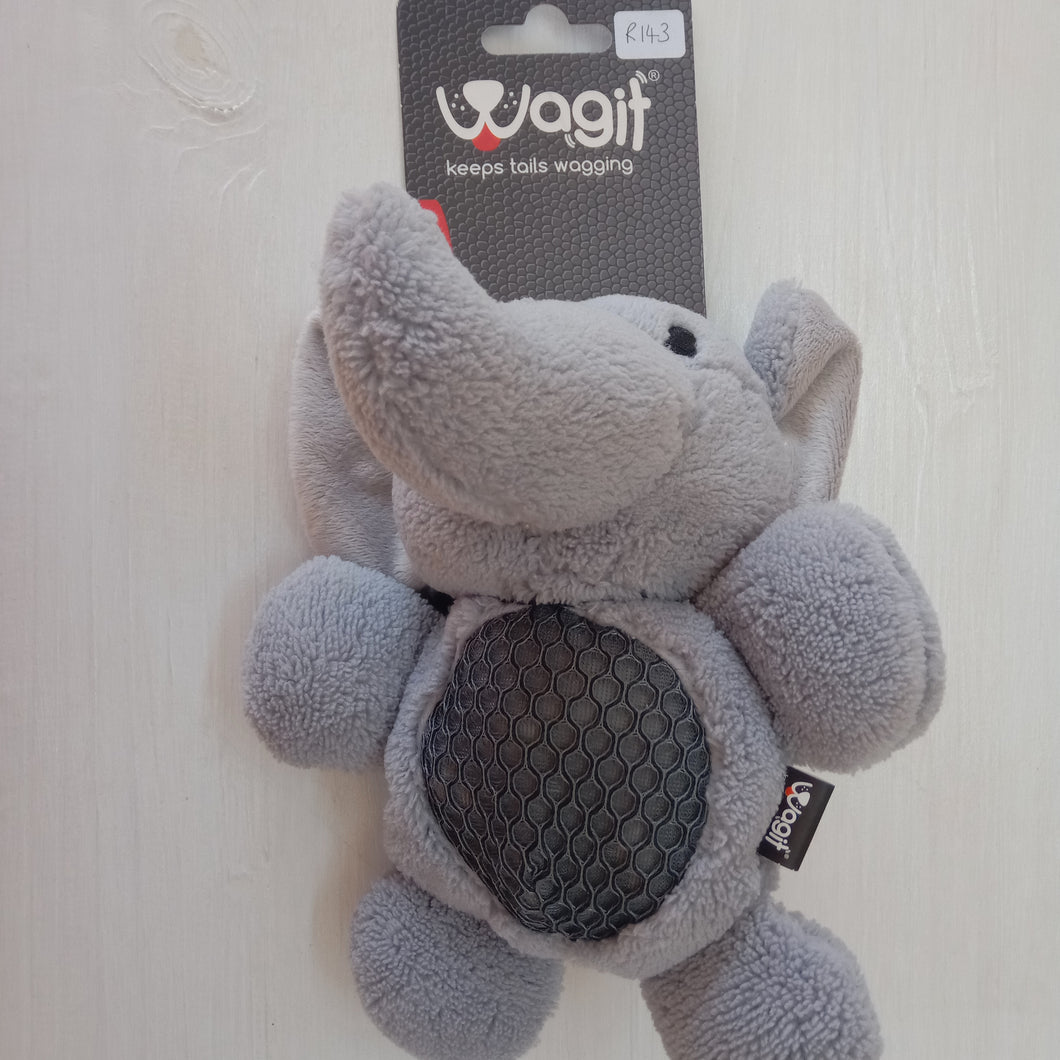Wagit Elephant With Rope Ball Soft Dog Toy