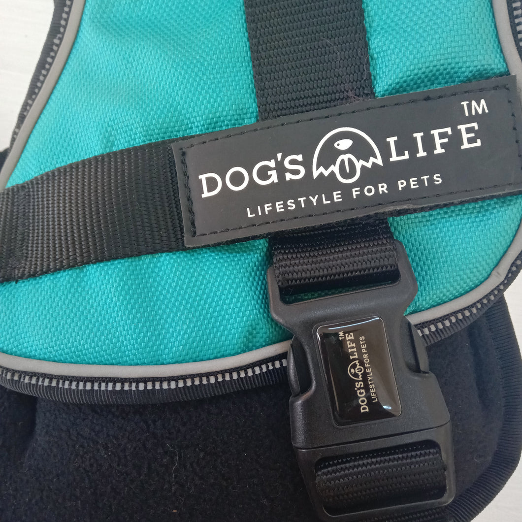 Dog's Life Active No Pull Control Harness Turquoise Various Sizes