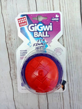 Load image into Gallery viewer, Gigwi Ball &#39;Squeaker&#39;Solid Red/Purple Dog Toy 3 Sizes
