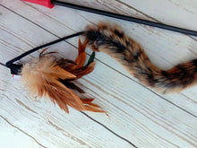 Load image into Gallery viewer, Gigwi Cat Wand Feather Teaser with Natural Feather Plush Toy
