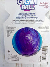 Load image into Gallery viewer, Gigwi Ball &#39;Squeaker&#39; Transparent Purple/Blue Large Dog Ball

