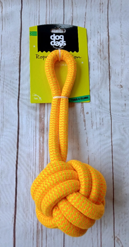 Dog Days Yellow Rope Knot Toy