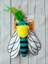 Load image into Gallery viewer, Cat&#39;s Life Green Beetle Cat Toy with Feather and Cat Nip Enrichment
