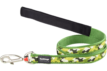 Red Dingo Camouflage Green Padded Handle Lead