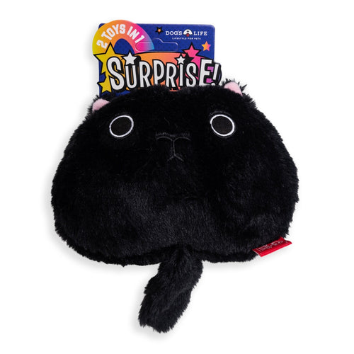 Dogs life black cat dog toy 2 in 1 Surprise
