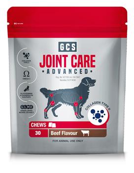 GCS Dog Joint Care Advance Beef Flavour Chews 30s
